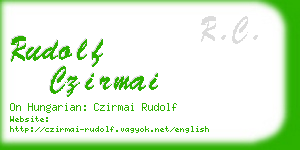 rudolf czirmai business card